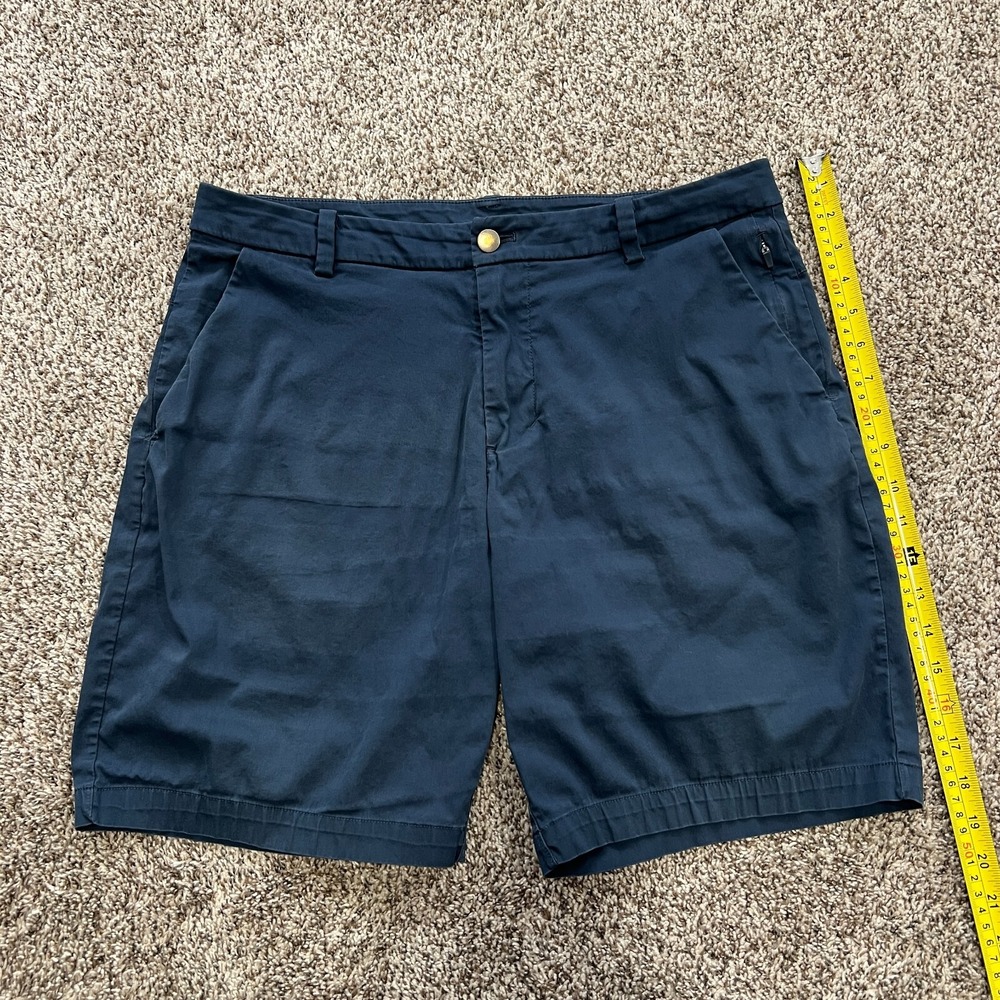 Lululemon Commission Shorts Men's 32 Blue Everyday Cotton Blend 9" Inseam